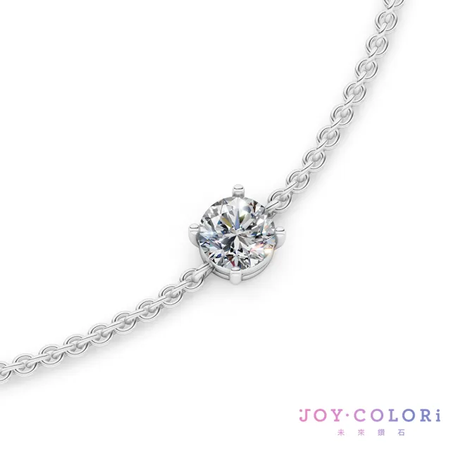 【JOY COLORi 未來鑽石】PT950鉑金 30分圓鑽手鍊(培育鑽石 耀光 BR8043CLG)