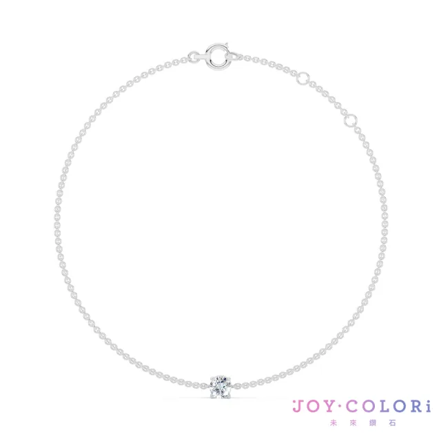 【JOY COLORi 未來鑽石】PT950鉑金 30分圓鑽手鍊(培育鑽石 耀光 BR8043CLG)