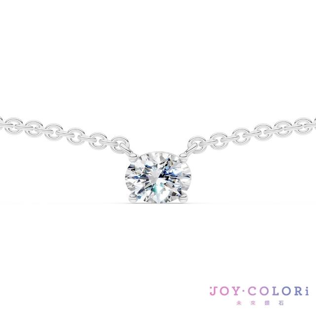 【JOY COLORi 未來鑽石】PT950鉑金 18分 橢圓鑽項鍊(培育鑽石 流光 NS8043OBLG)