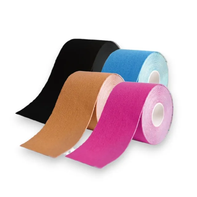 【花芊生技】勁步肌貼 JinBu Kinesiology tape 經典素色3入組(運動貼布 肌內效貼布 肌力貼)
