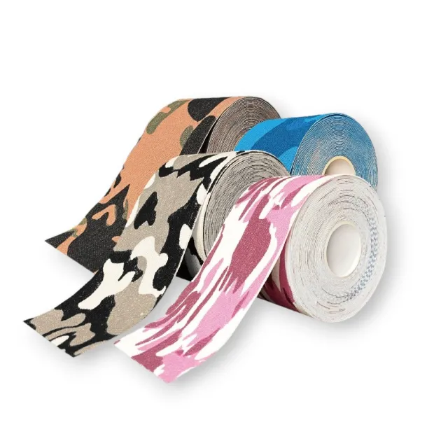 【花芊生技】勁步肌貼 JinBu Kinesiology tape 時尚迷彩3入組(運動貼布 肌內效貼布 肌力貼)