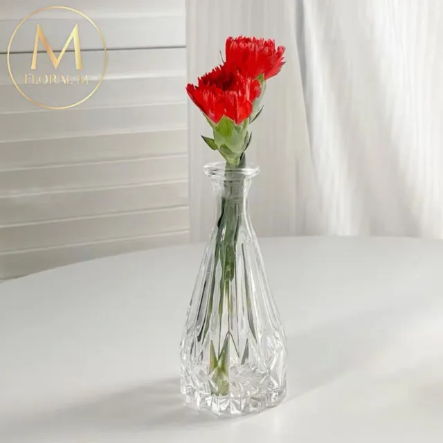 【Floral M】羅馬玻璃波西亞小花瓶(花瓶/插花/玻璃瓶/花器/花盆/陶瓷花瓶/桌面擺飾/居家裝飾)