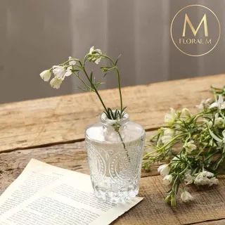 【Floral M】羅馬玻璃艾莉安娜小花瓶(花瓶/插花/玻璃瓶/花器/花盆/陶瓷花瓶/桌面擺飾/居家裝飾)