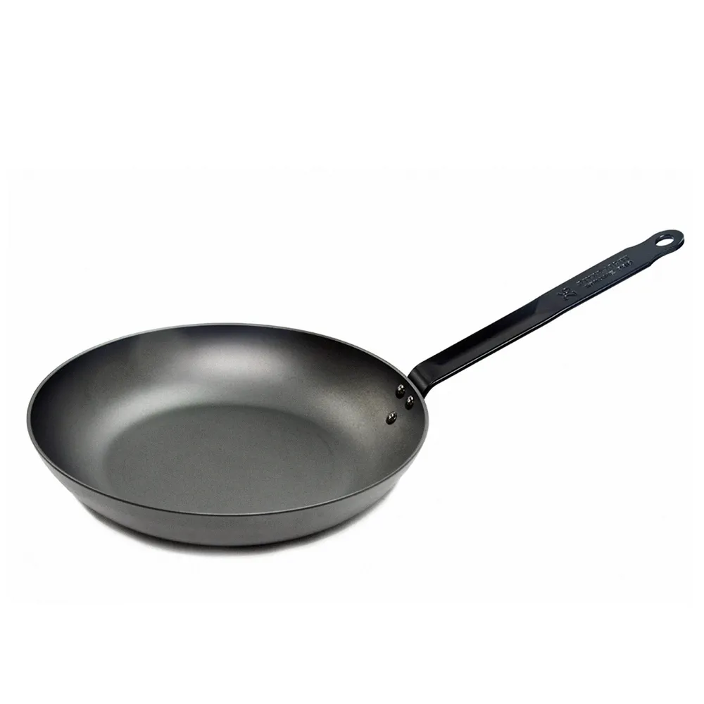 【PREMIUM 極】日本製無塗層3.2mm極厚底鐵鍋平底煎鍋26cm( RIVER LIGHT極Pro系列/可進烤箱/旅行戶外露營鍋)