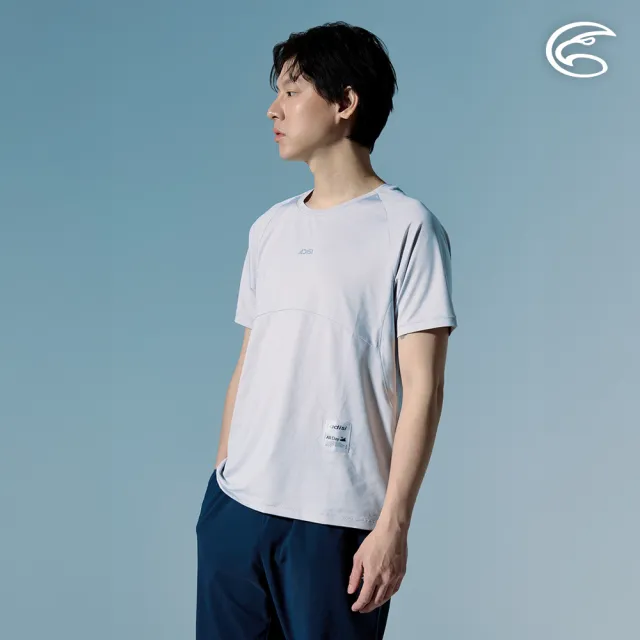 【ADISI】男輕量散熱速乾智能抑菌訓練T AL2611105 灰白 M-2XL｜抗UV 吸濕排汗 消臭 彈性 排汗衣 運動上衣