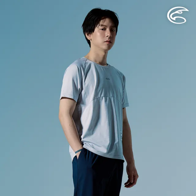 【ADISI】男輕量散熱速乾智能抑菌訓練T AL2611105 灰白 M-2XL｜抗UV 吸濕排汗 消臭 彈性 排汗衣 運動上衣
