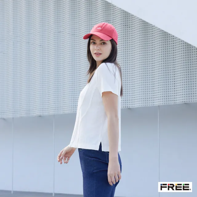 【FREE】有機棉立體波浪短袖上衣
