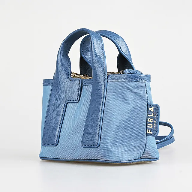 【FURLA 芙拉】FURLA Opportunity 托特包斜背包(迷你/淺藍)