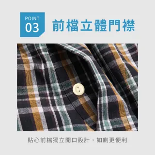 【VOLA 維菈】經典格紋平口褲 棉100% 寬鬆平織四角褲 3D立體剪裁 男生內褲 獨立門襟 男平口褲 男內褲 LK894