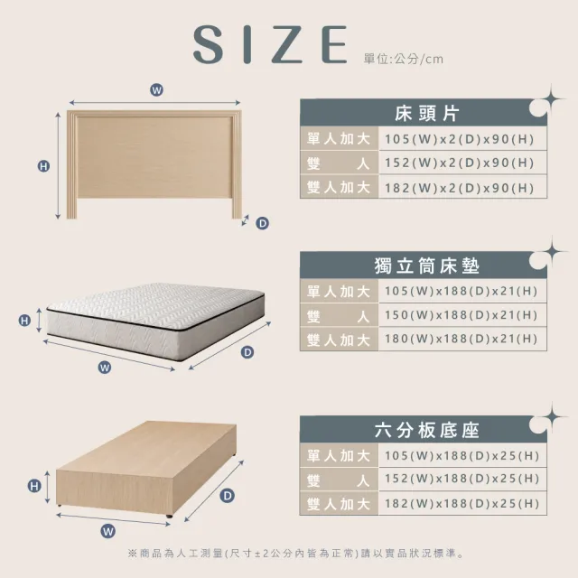 【A FACTORY 傢俱工場】小資型 單大3.5尺 房間組三件(床片+六分強化底+床墊)