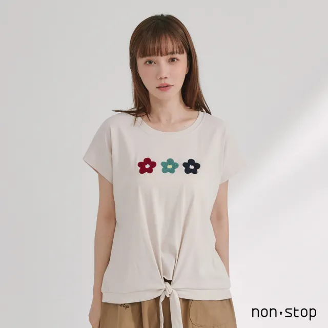 【non-stop】花語日常綁結造型T恤-2色