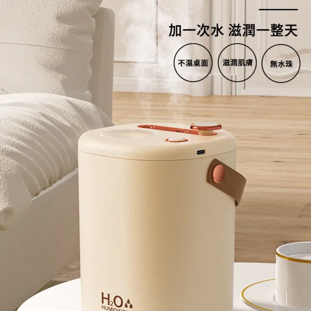 【MUAN】雙噴頭2000ML大容量空氣加濕器(靜音保濕桌面水氧機/冷氣房必備/智能定時/USB微霧)