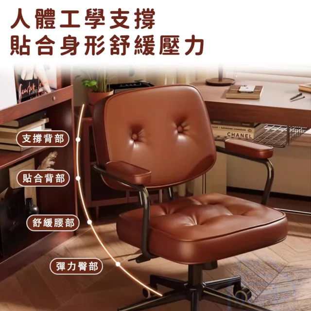 【UVLED 鈺創合成】高承重舒適人體工學椅-PU皮+尼龍腳(電腦椅/辦公椅/升降椅/學習椅/工作椅/休閒椅)