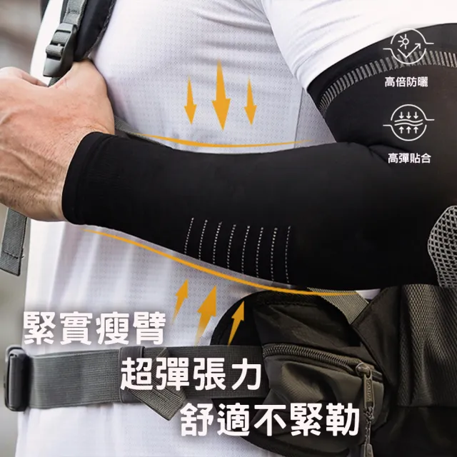 【Threeshape】4件組 3S夏日涼感無痕防曬袖套 (冰絲 防曬 抗紫外線 抗UV UPF50 臂套 自行車 運動)