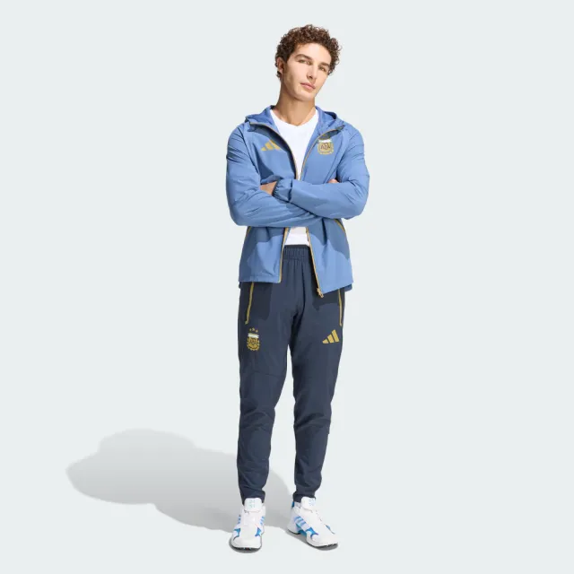 【adidas 愛迪達】世界盃 阿根廷 TIRO TRAVEL 連帽外套 男 JZ6313