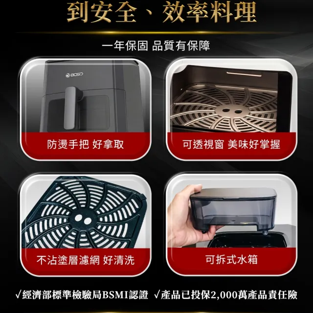 【BOSO】舒肥透視蒸氣氣炸鍋 7L 舒肥料理/蒸氣鍋/蒸烤鍋/氣炸烤箱/蒸氣烤箱/氣炸鍋
