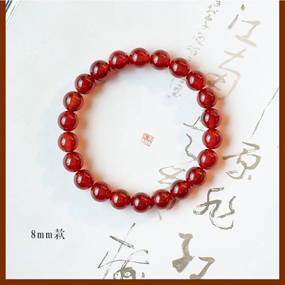 【米蘭精品】現貨+預購 瑪瑙手鐲手環(轉運除穢淨化招財開運天然紅瑪瑙寶石手鍊t1lh40)