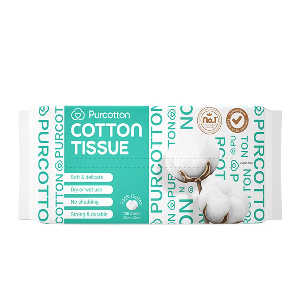 【Purcotton】全棉時代 100%純棉乾濕兩用巾 100片(20*20公分)
