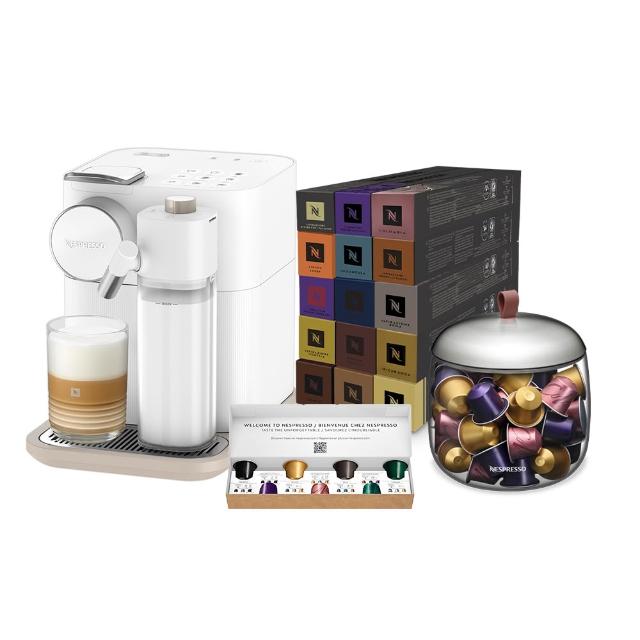 【Nespresso】膠囊咖啡機 Gran Lattissima 雲萃機_清新白 奶泡機 全自動咖啡機(探索禮盒150顆迎新會員組)