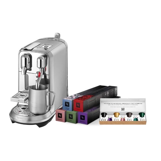 【Nespresso】膠囊咖啡機 Creatista Plus_不鏽鋼金屬色 入厝 奶泡機 全自動咖啡機(訂製咖啡時光50顆組)