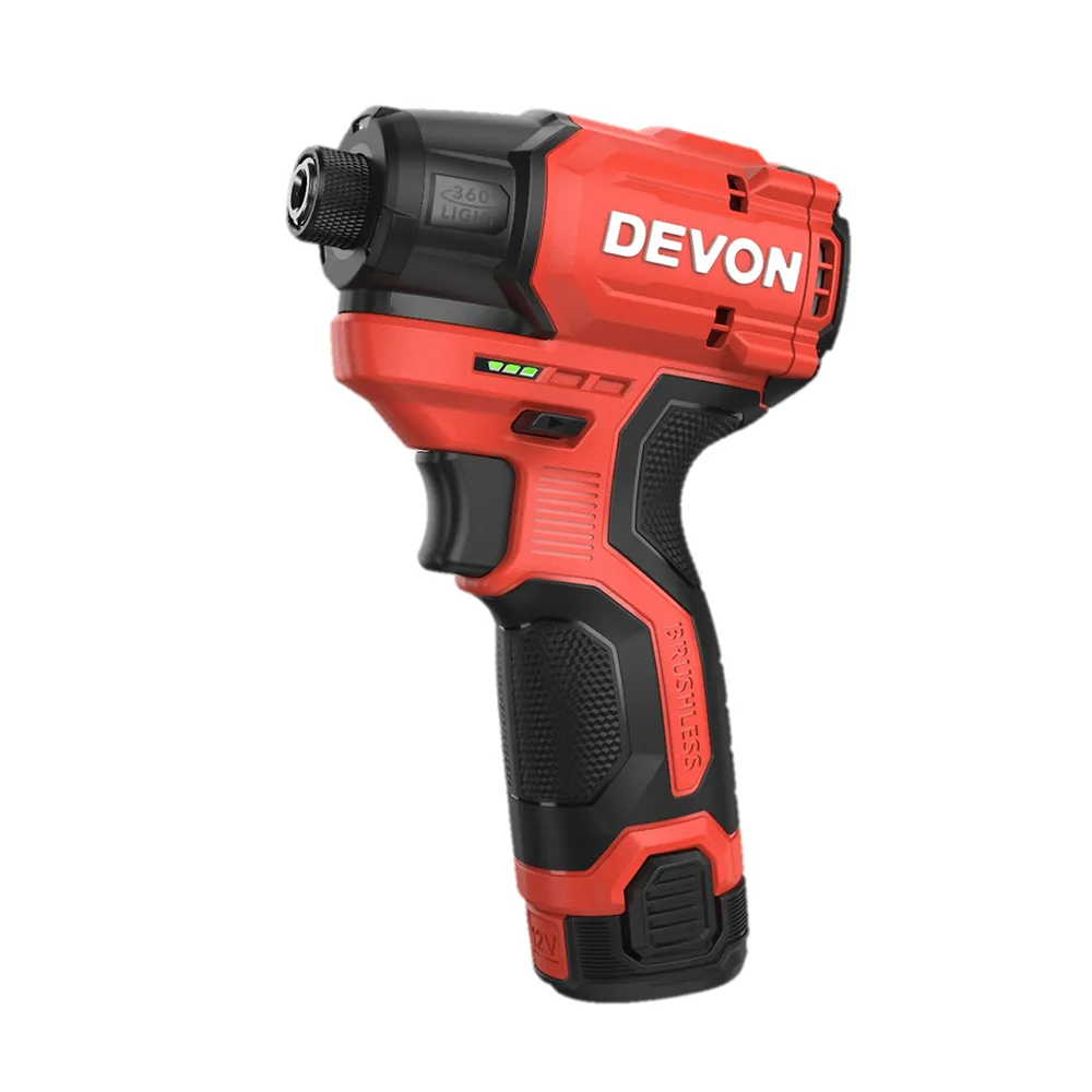 【DEVON 大有】12V充電無刷衝擊起子機 雙電池組 5767-Li-12(起子機 鑽孔 電鑽)