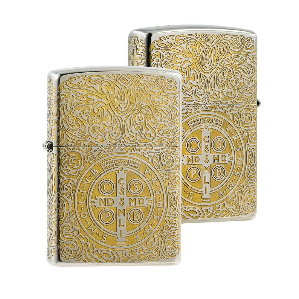【Zippo】康斯坦丁-雙面十字-常規版-反銀防風打火機(美國防風打火機)
