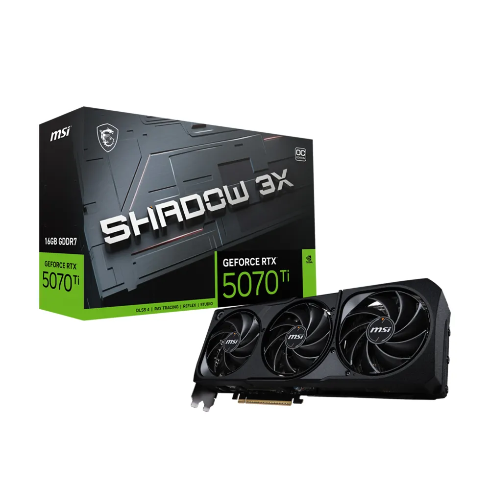 【MSI 微星】RTX 5070 Ti 16G SHADOW 3X OC 顯示卡 (組合包B)