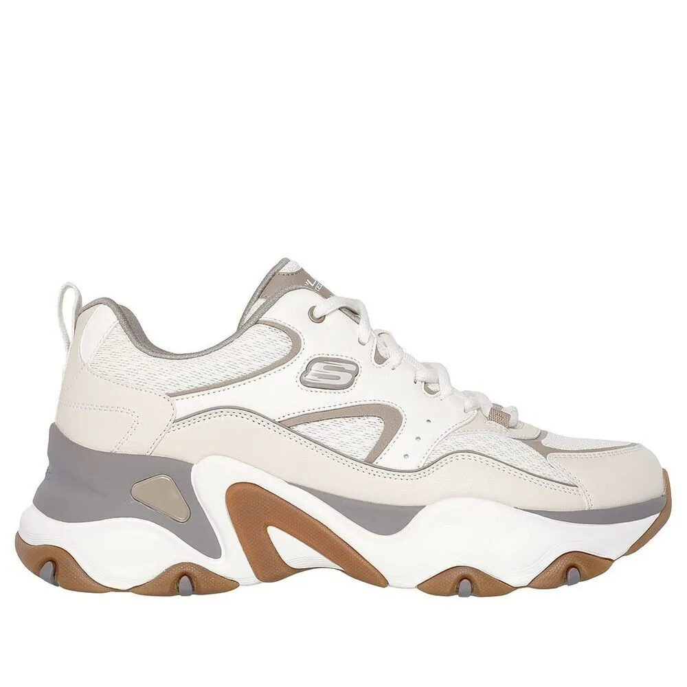【SKECHERS】D lites 5.0 男 運動休閒鞋 厚底 增高 老爹鞋 舒適 米 卡其(232491OFWT)