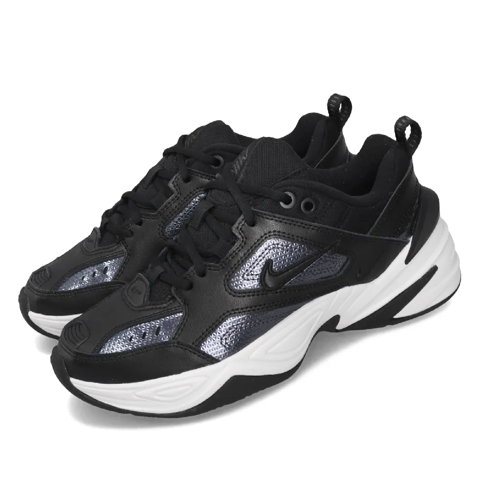 【NIKE 耐吉】休閒鞋 M2K Tekno 女鞋 老爹鞋 輕量 透氣 舒適 厚底 黑 銀 CJ9583-001