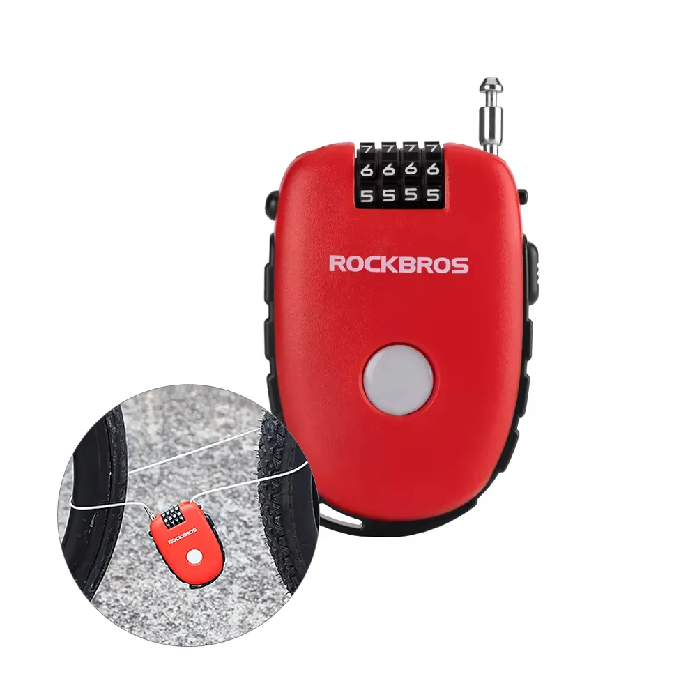 【ROCKBROS】洛克兄弟 攜帶伸縮式鋼鎖(車鎖/密碼鎖/防盜/上鎖/單車/自行車/32420981001)