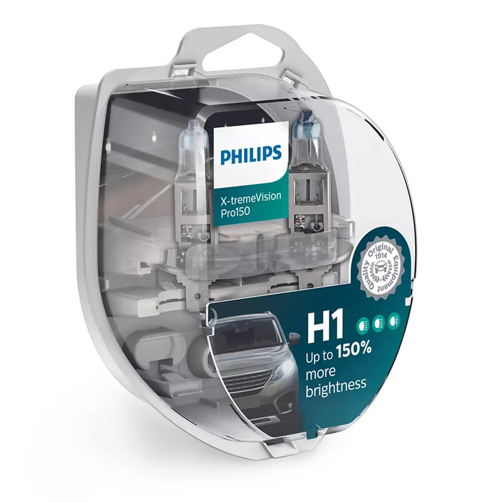 【Philips 飛利浦】H1 X-tremeVision Pro150(夜勁光第二代+150% H1大燈燈泡)