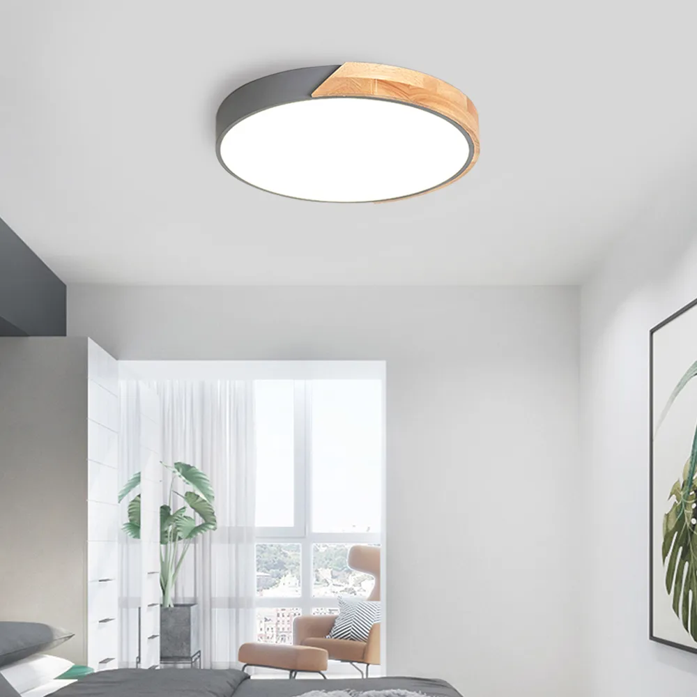 【光之饗宴】LED 70W 木紋-灰/調光調色吸頂燈(附遙控器)
