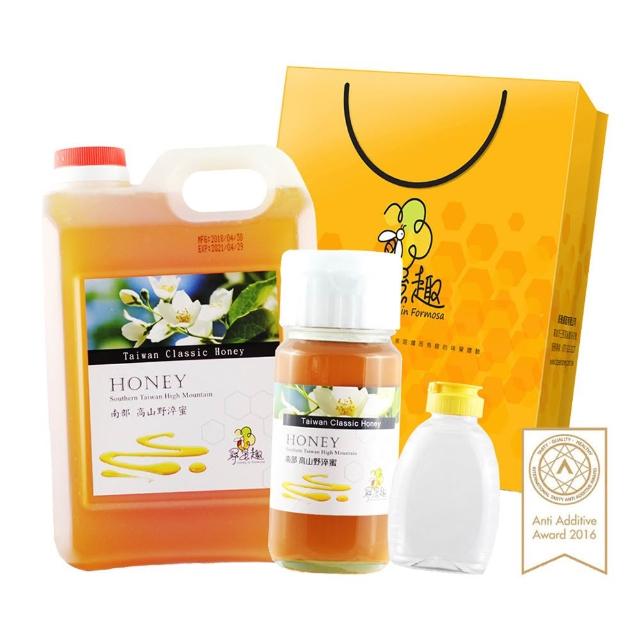 【尋蜜趣】尋蜜趣得獎蜜_台灣野淬蜂蜜(3000gx1+700gx1+隨身擠壓空瓶x1)