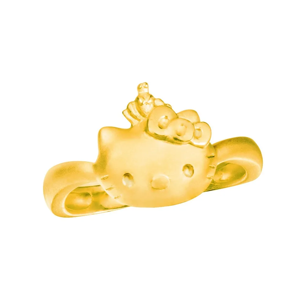 【Just Gold 鎮金店】Hello Kitty 華麗公主 黃金戒指