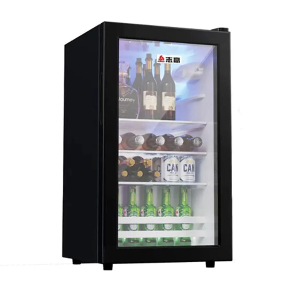 92L冷藏櫃 110v-透明冰箱 酒水冰吧 飲料茶業冷藏保鮮 酒店賓館辦公室飲料小冰櫃(冷藏櫃/冰箱)