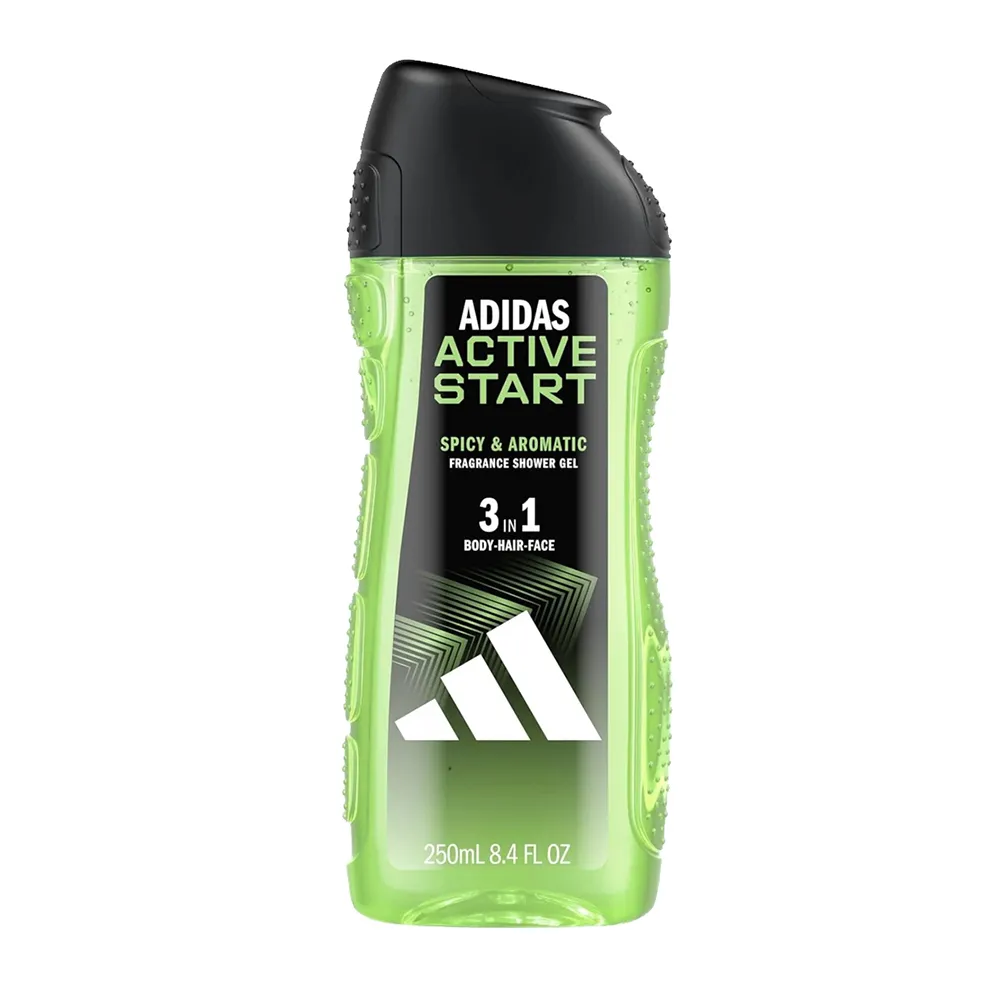 【adidas 愛迪達】三合一潔顏洗髮沐浴露-能量激活(250ml)
