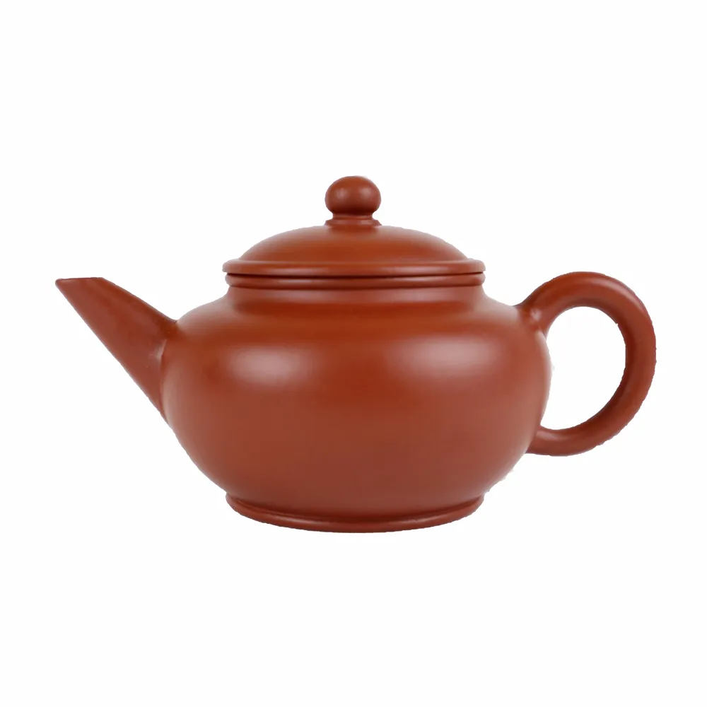 中国宜興製 紫砂壺 朱泥 小壺 煎茶道具 茶壺 急須 茶器 紫砂 EU11-4 唐泉茗茶】朱泥扁水平壺(宜興紫砂壺球孔160cc) - momo購物網- 好評推薦