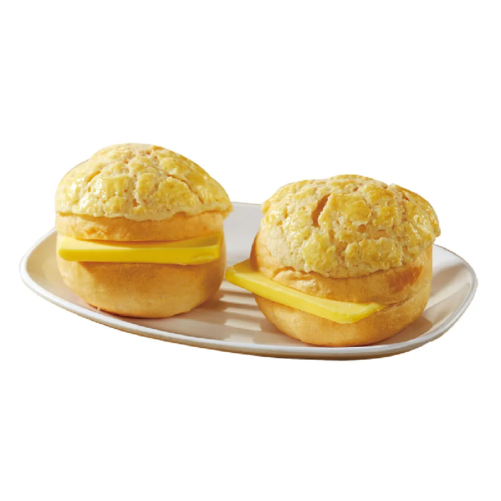 【金品】冰火菠蘿油★含奶油切片 6個*4袋(港式點心 菠蘿包 奶油麵包 港點)