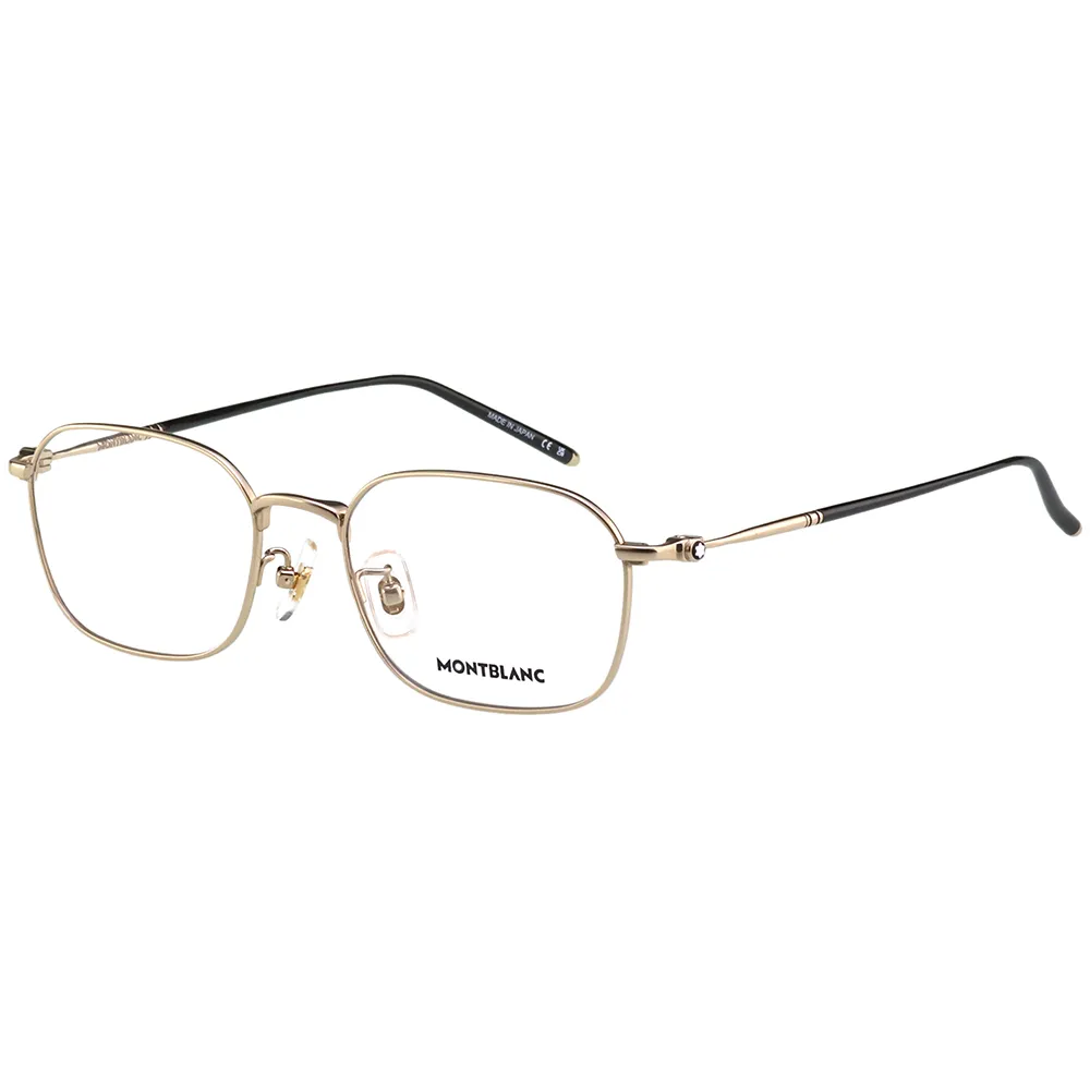【MONTBLANC 萬寶龍】純鈦 光學眼鏡 MB0414OA(金色)