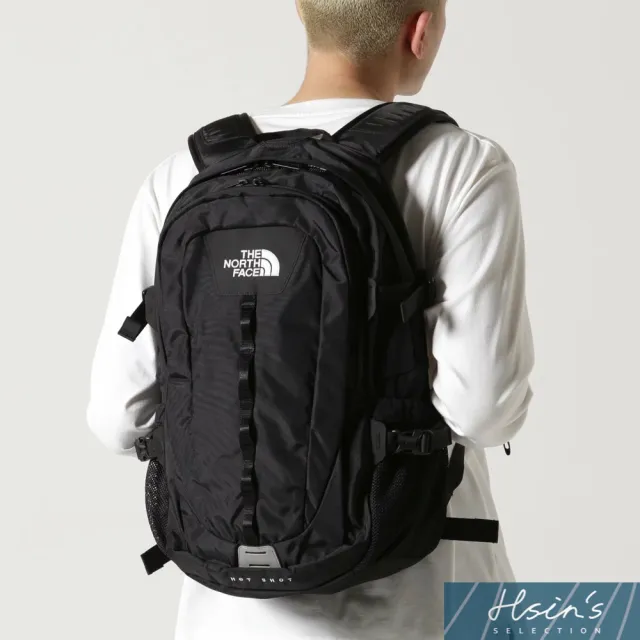 【The North Face】日本版 Hot Shot 中型 北臉 黑色 帆布 防潑水 北面 女包 男包 背包 書包 後背包