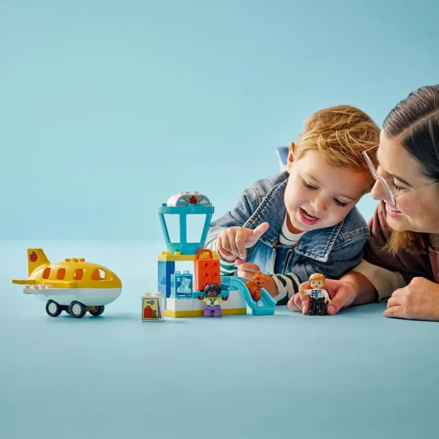 【LEGO 樂高】得寶系列 10443 機場初體驗(家家酒 幼兒積木 兒童玩具 學習積木)