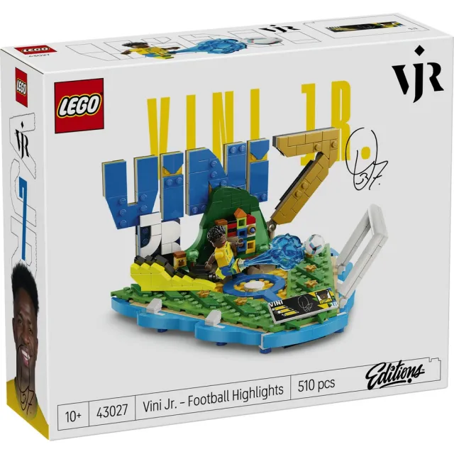 【LEGO 樂高】Editions 43027 Vini Jr.－足壇焦點(維尼修斯 居家擺設 禮物 玩具)