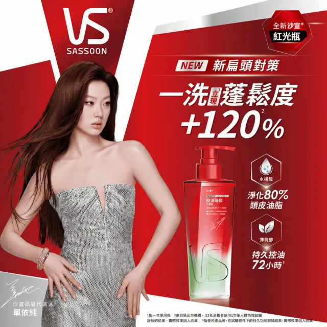 【VS 沙宣】Genesis紅光瓶洗髮露500ml(水感舒活/強韌豐盈/淨屑平衡/控油蓬鬆)