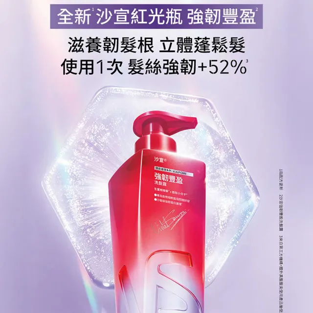 【VS 沙宣】Genesis紅光瓶洗髮露500ml(水感舒活/強韌豐盈/淨屑平衡/控油蓬鬆)
