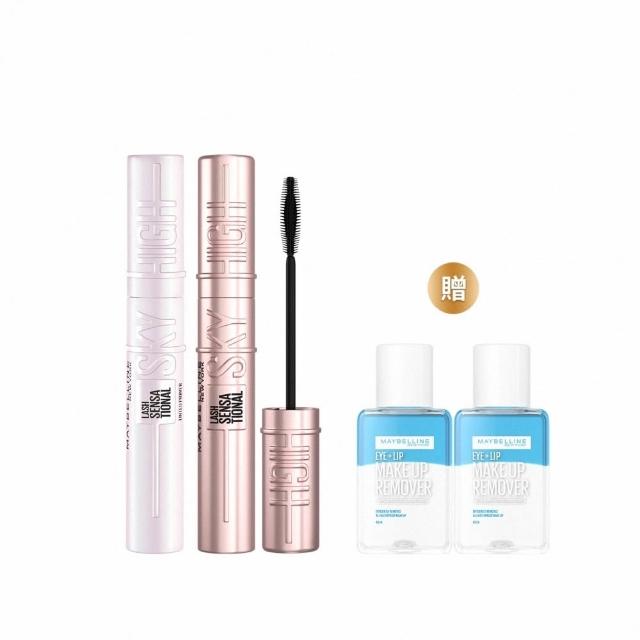 【MAYBELLINE 媚比琳】飛天翹防水睫毛膏2入組(#SKYHIGH#Hello Kitty)