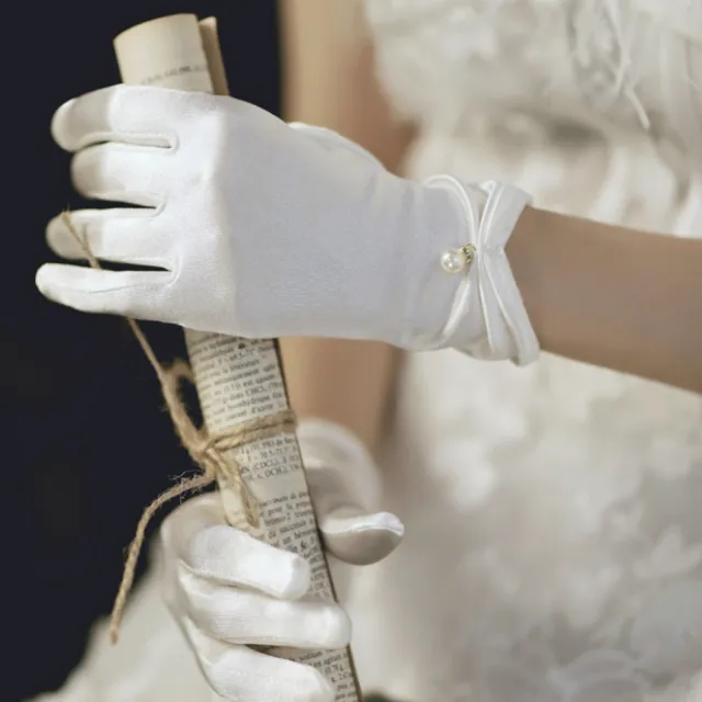 【橘魔法】大人 兒童 緞面蕾絲手套 禮服搭配 女童 配件 新娘 花童 婚宴 喜酒 婚禮 表演 舞台 禮儀 拍照