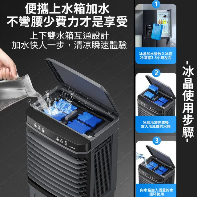 冷風機 冷風扇… 冷風扇空調扇工業冷風機可移動冷風扇110V冷風扇三檔調節10米送風20/30L
