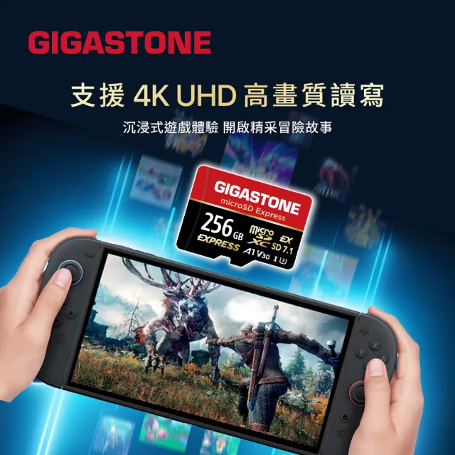 【Gigastone 立達國際】A1 V30 128GB microSD Express 高階遊戲記憶卡 ( 適用 Nintendo Switch 2 )