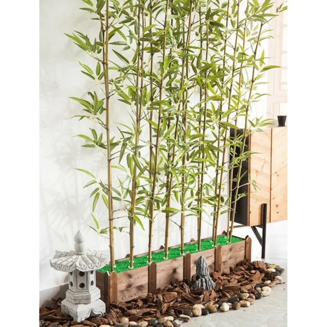 【諾必行】1.8米仿真竹子裝飾 隔斷擋牆 仿生植物 假竹子 仿真植物 室內樓梯下造景綠植景觀-10根