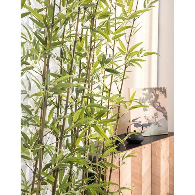 【諾必行】1.8米仿真竹子裝飾 隔斷擋牆 仿生植物 假竹子 仿真植物 室內樓梯下造景綠植景觀-10根